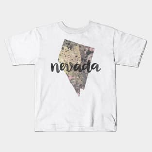 nevada - calligraphy and abstract state outline Kids T-Shirt